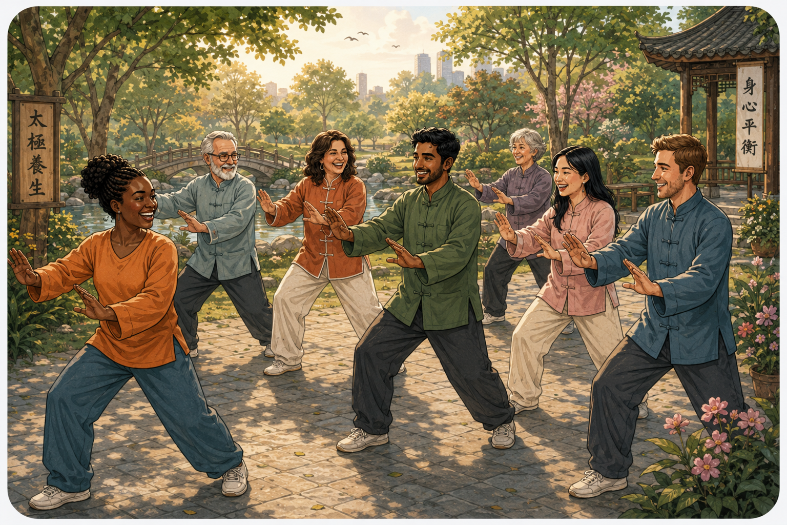 Illustration pour Tai-chi & Qi-Gong