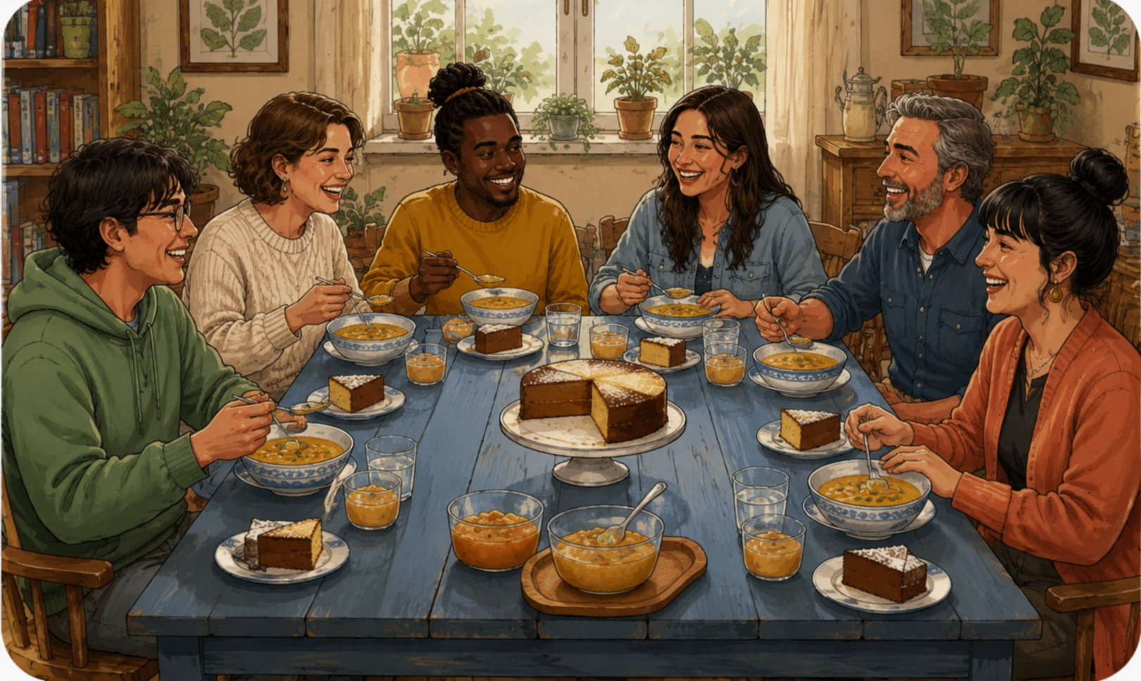 Illustration pour Repas Partagé